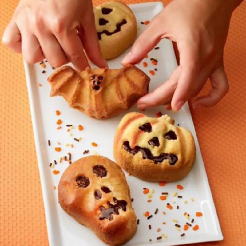 Khuôn Silicone Làm Bánh Tạo Hình Chủ Đề Halloween Độc Đáo Tiện Dụng