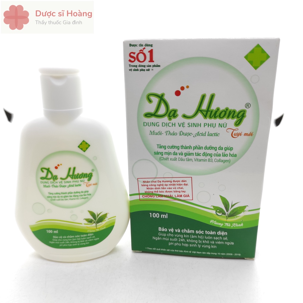 Dung Dịch Vệ Sinh Phụ Nữ Dạ Hương Tươi Mới - Hương Trà Xanh - 100ml