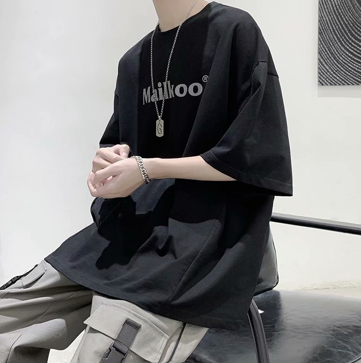 Áo Thun Tay Lỡ Dáng Rộng In Chữ Phong Cách Hàn Quốc Thời Trang Cho Nữ 19252