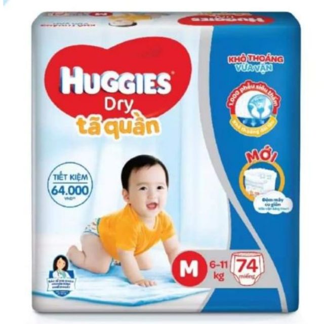 Bỉm dán/quần Huggies các size S56/M76/M74/L68/XL62/XXL56