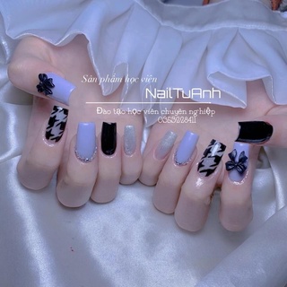 charm nơ nhựa đính móng tay