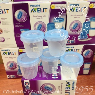 Cốc trữ sữa Phillip Avent ( Set 10c - Set 5c)
