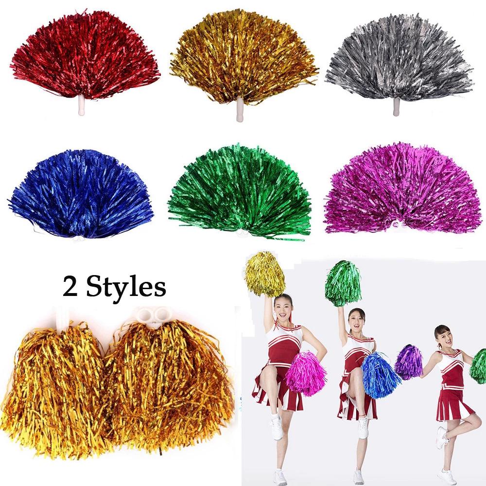 Pewany Cheerleading Pom Poms Tay Cầm Bằng Nhựa Và Kim Loại Dành Cho Người Lớn Trẻ Em Cheer