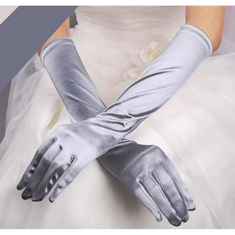 1 Đôi Găng Tay Dài Bằng Vải Satin Dùng Cho Tiệc Cưới