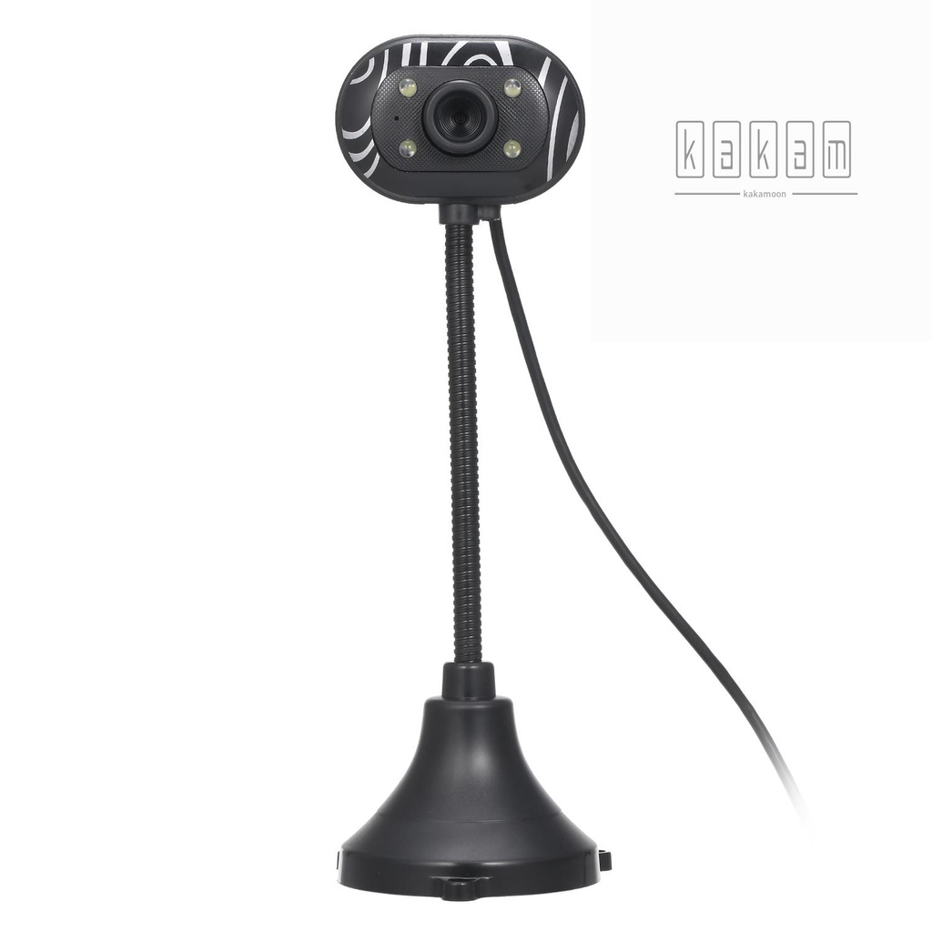 Webcam Hd 480p Usb 2.0 Kèm 4 Đèn Led Cho Máy Tính | BigBuy360 - bigbuy360.vn