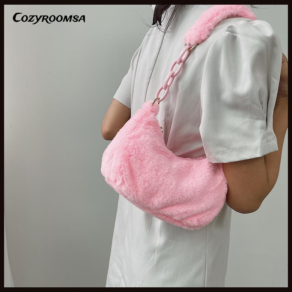 Túi đeo vai màu vintage thời trang mùa đông dành cho nữ