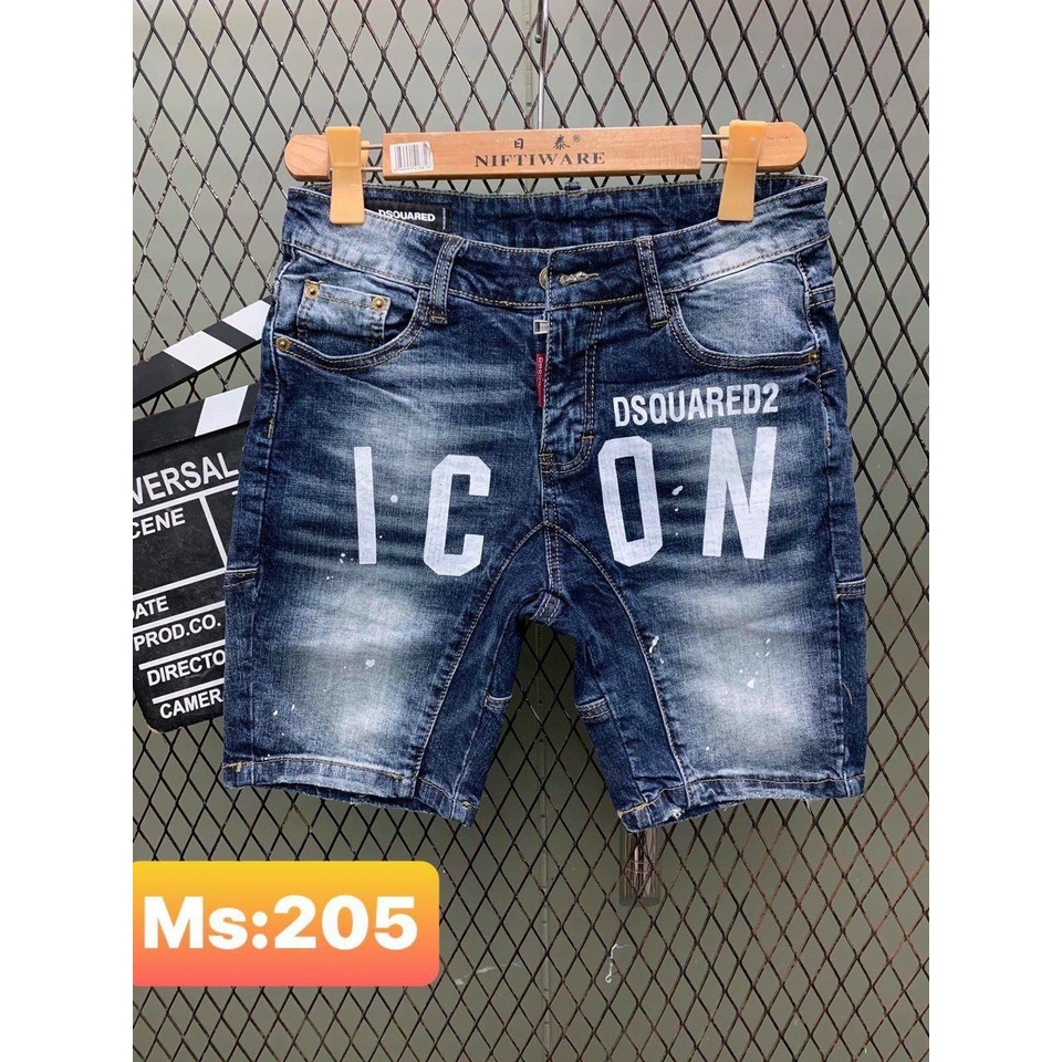 quần short jean nam xanh đen in thêu chữ khóa kéo lệch nhiều mẫu mới ra rất đẹp giá rẻ