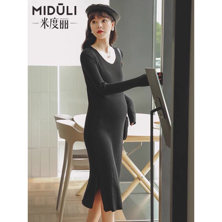 váy bầu len quảng châu tay mềm mịn nhiều màu