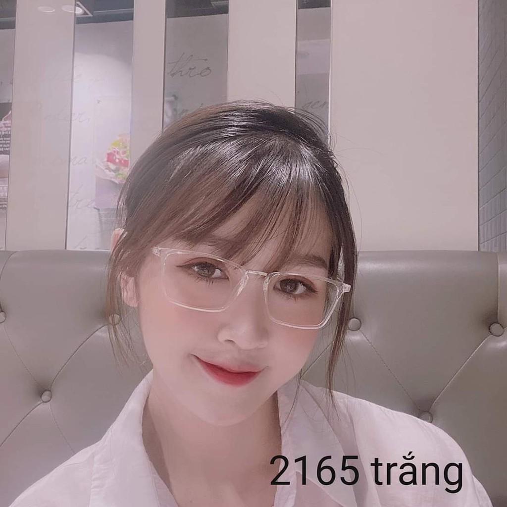 Gọng Kính Cận nhựa dẻo Mảnh Mắt Vuông Nam Nữ 2165 full màu Gọng Kính Mắt Bunny
