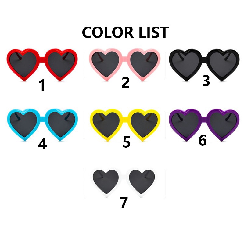 Kính râm kiểu vintage hình trái tim đáng yêu chống tia UV 400