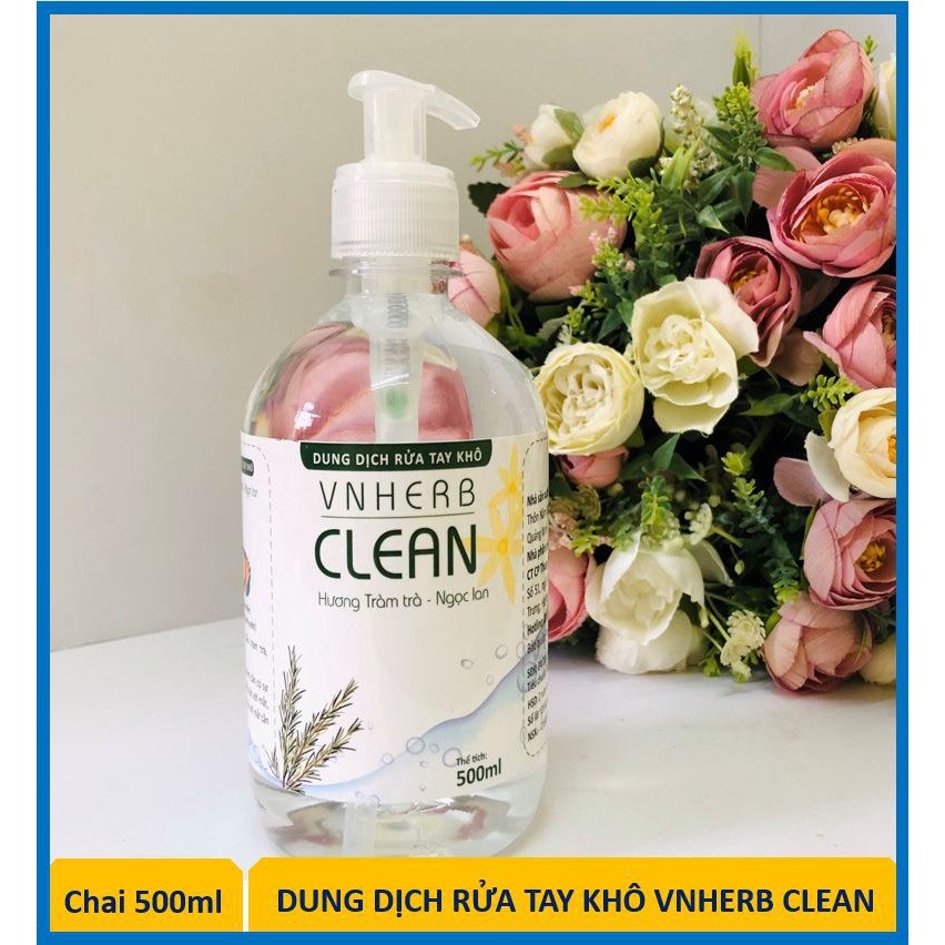 Dung dịch nước xịt rửa tay khô khử trùng sạch da tay tránh lây nhiễm bệnh - VNHerb Clean (Chai 100ml - 500ml) | BigBuy360 - bigbuy360.vn