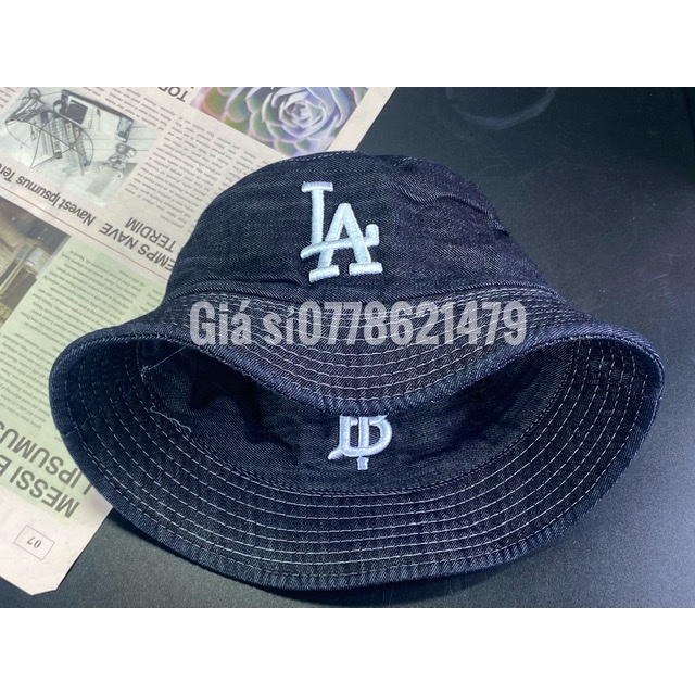 nón bo bucket Jean 2 mặt thêu chữ - mũ vành rin thể thao unisex thời trang