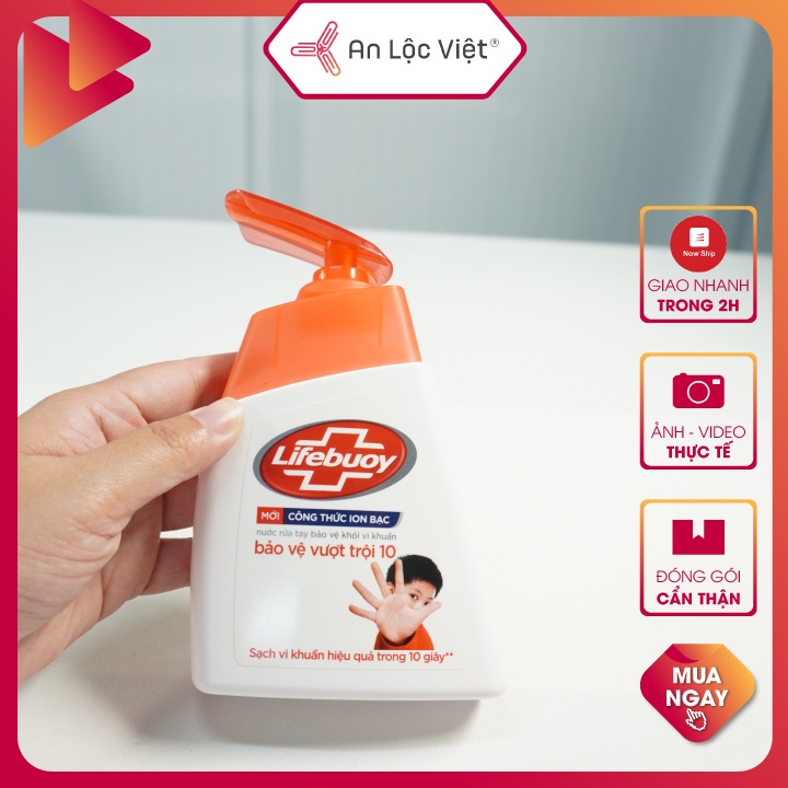 Nước rửa tay Lifebuoy 180g - 450g