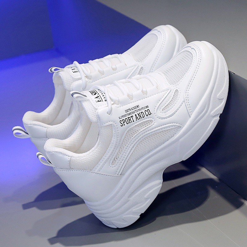 GIÀY SNEAKERS NỮ TRẮNG ĐEN . ĐỘN ĐẾ 7CM GIÚP TĂNG CHIỀU CAO. KIỂU DÁNG TRẺ TRUNG HIỆN ĐẠI. | BigBuy360 - bigbuy360.vn