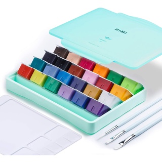 Bộ màu thạch gouache miya himi 18 màu - 24 màu