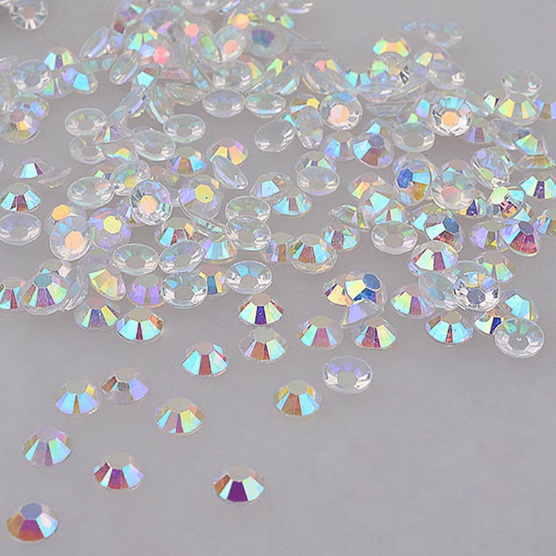 Nail Resin Transparent AB White Diamond 4mm1000