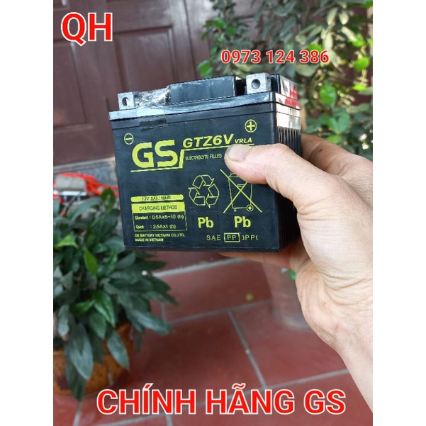 Ắc quy khô GS-GTZ6V 12V-5Ah ( chính hãng GS )