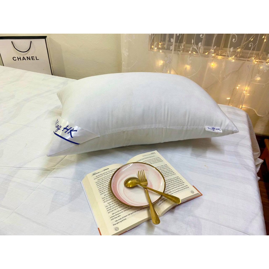 [Siêu phồng] Ruột gối bông tinh khiết kháng khuẩn - King HK - 46cmx65cm - 1,7kg - Có hút chân không