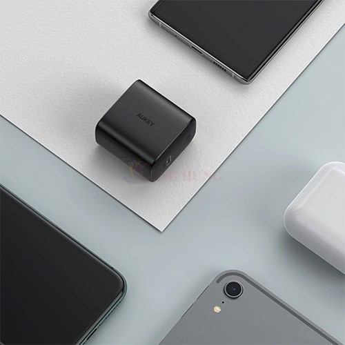 Cốc sạc Aukey 1Type-C 20W PA-F1S - Hàng chính hãng - Cổng ra 1Type-C Sạc nhanh 20W Dòng điện ổn định Tuổi thọ cực cao