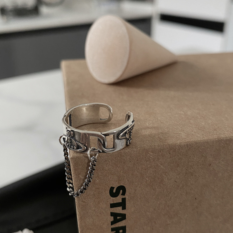 Nhẫn Dây Xích Vũ Trụ 1910024Nhẫn Hở Dễ Phối Đồ Phong Cách Hip Hop Cá Tính