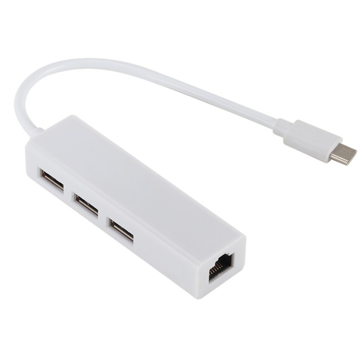 Multiple USB-C USB 3.1 Type-C To USB RJ45 Ethernet Lan Adapter Hub Cable