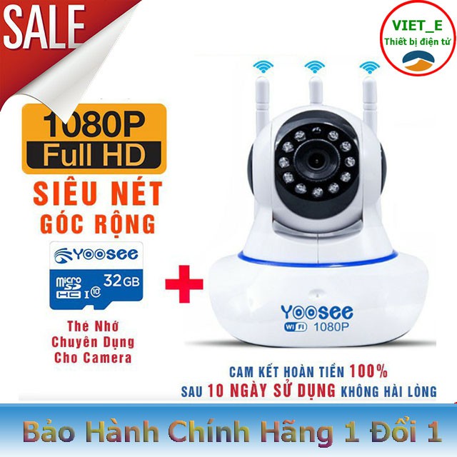 Camera Yoosee 3 Râu 2.0 1080P - Cài Đặt Bằng Tiếng Việt