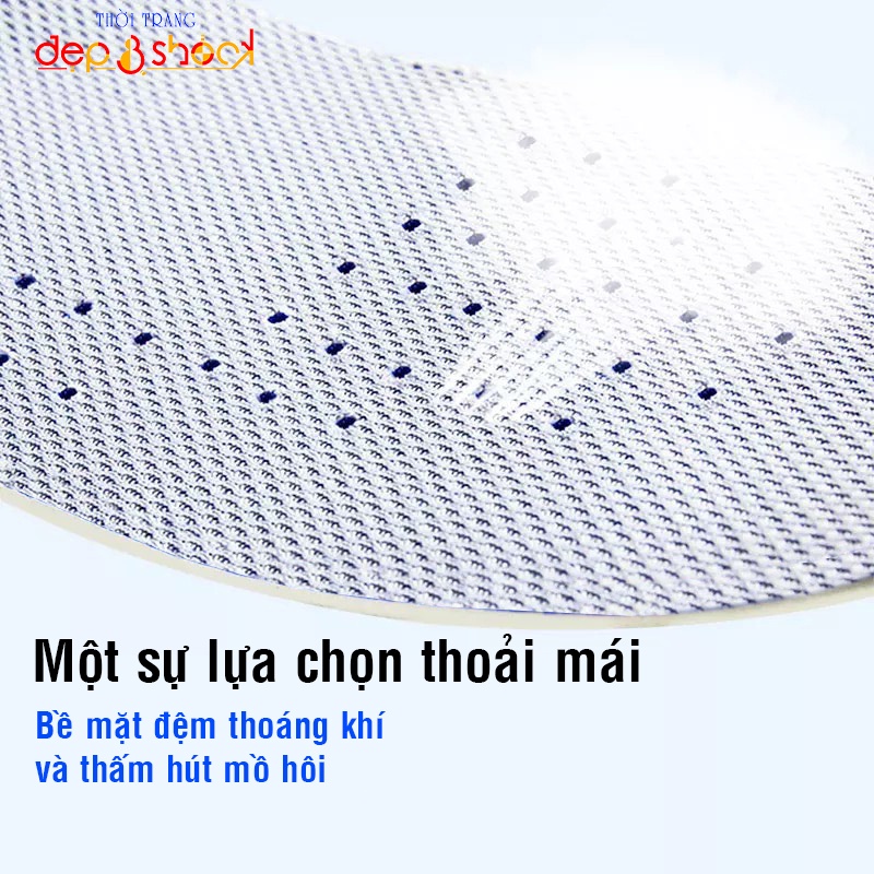Lót giày thể thao Unisex chuyên dụng chống đau chân siêu nhẹ Lót giày khử mùi thoáng khí Cao Cấp Depvashock