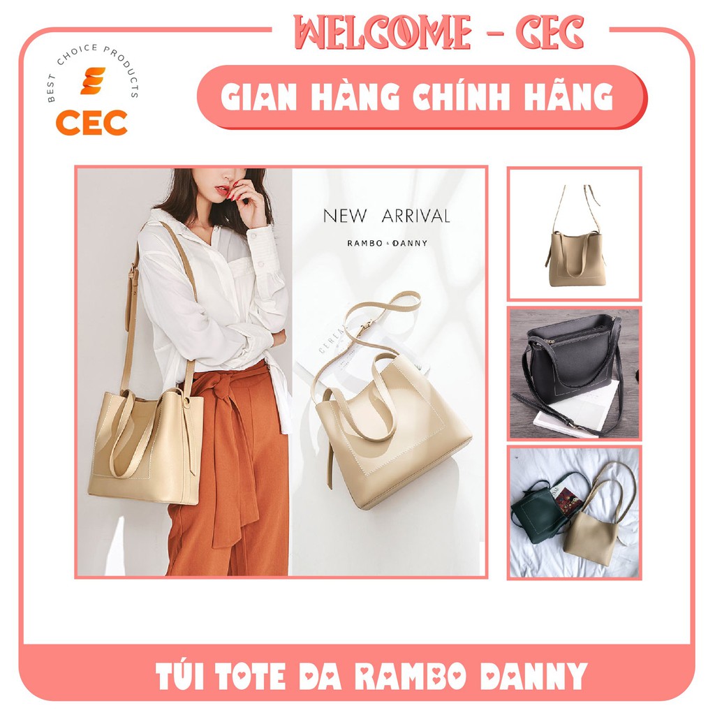 Túi xách da cho Nữ Rambo Danny, Túi thời trang trẻ 2021 bằng da đeo vai kích thước 30x25cm TX10 [CEC Store]