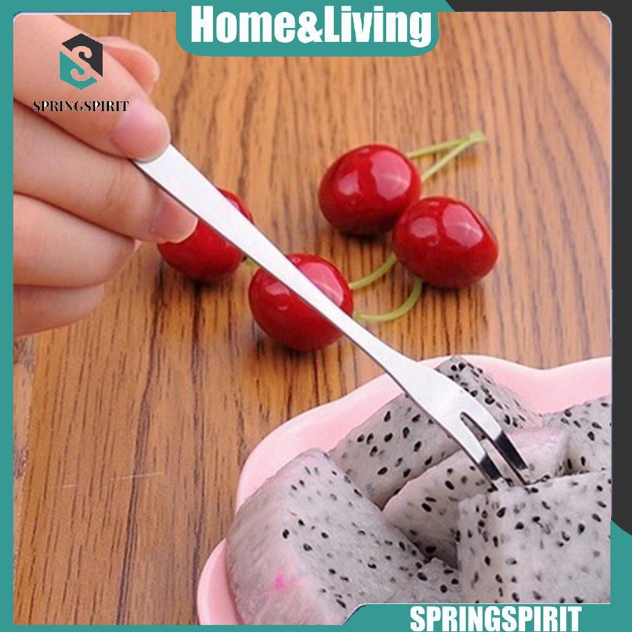 1 pc Dĩa INOX ăn trái cây