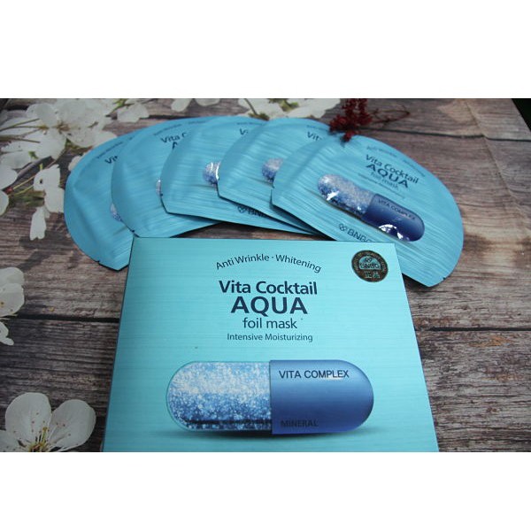 [ Hàng chính hãng ] Bộ 5 Mặt Nạ thiết BNBG Dưỡng Ẩm Cho Mọi Loại Da Vita Cocktail Aqua Foil Mask x5