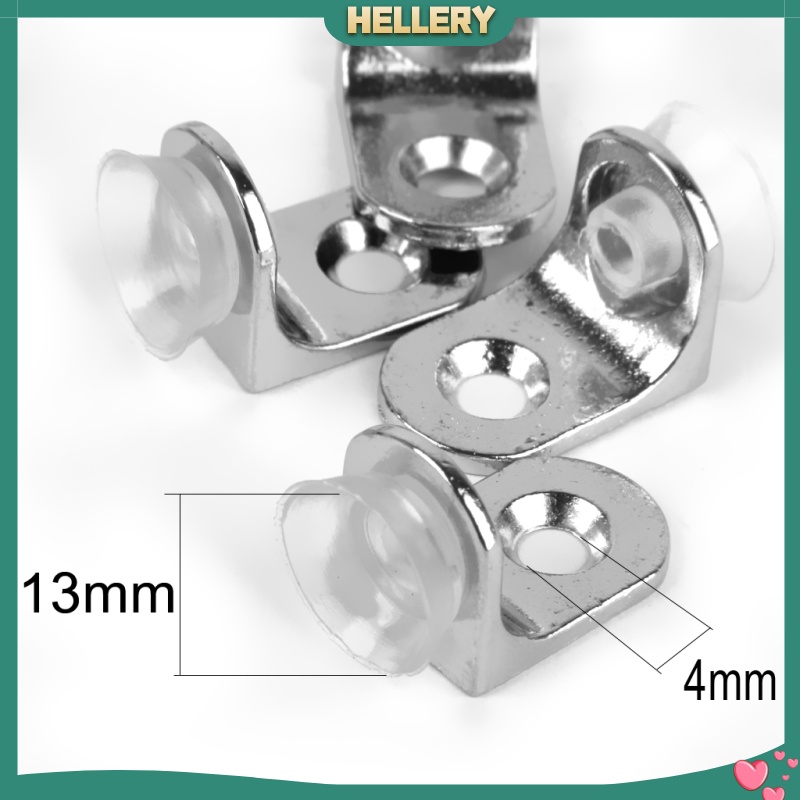 [HELLERY]10pcs Suction Cup Base Metal Plate Glass Shelf Support Holder Home