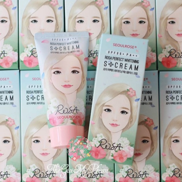 Kem Dưỡng Da Ban Ngày Rosa Seoul Rose Perfect Whitening S+ Cream Spf35/Pa+++