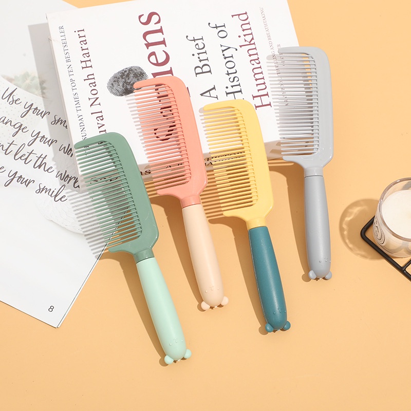 Lược chải tóc tay cầm hình thú màu pastel hàn quốc dễ thương OT03