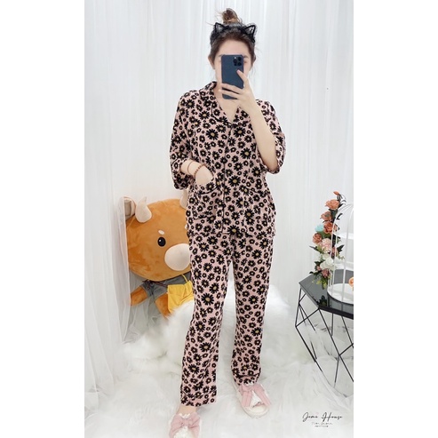 Đồ ngủ pijama nữ lụa mango cánh dơi form thường