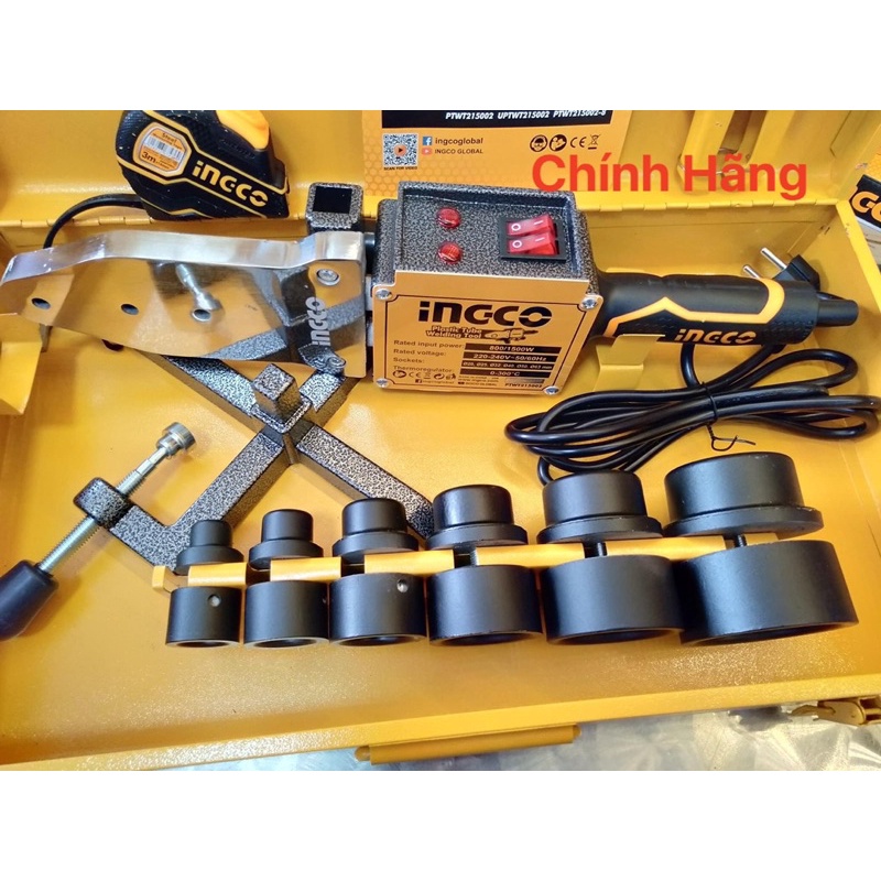 INGCO Máy hàn ống nhựa cs 800W/1500W PTWT215002 (Cam kết Chính Hãng 100%)