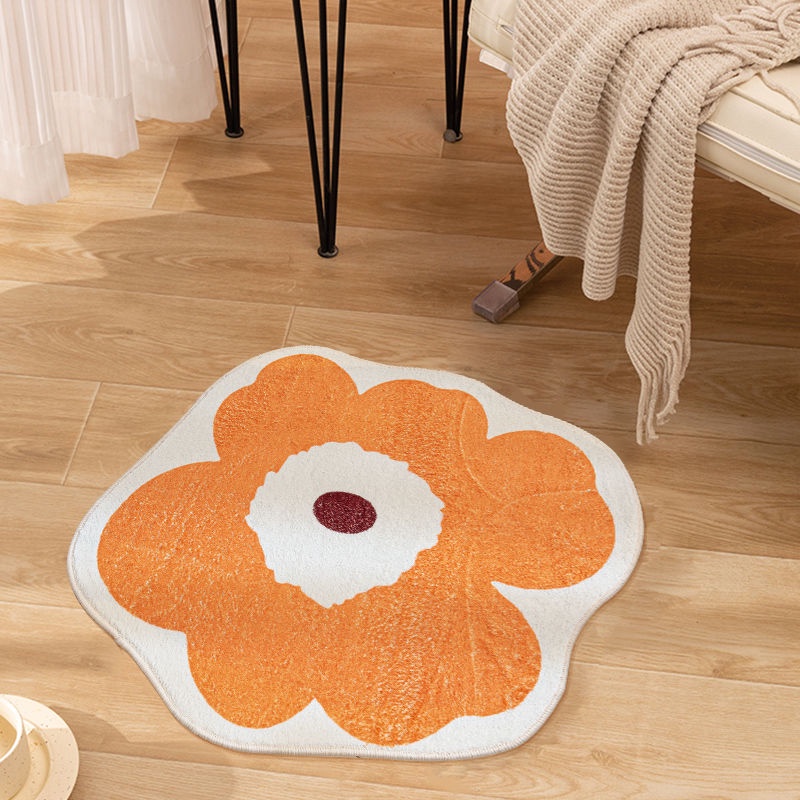 Thảm Chùi Chân Hình Hoa Chống Trượt Phong Cách Bắc Âu Trang Trí Nhà Cửa