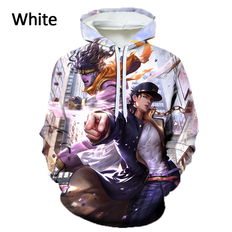 Áo Hoodie Dài Tay In Hình Anime Jojo 'S Bizarre Adventure 3D Thời Trang Thu Đông Dành Cho Nam