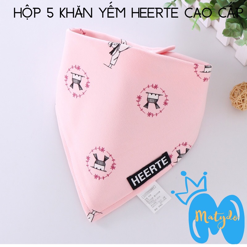 Yếm tam giác cho bé MATYDO vải cotton mềm mại cao cấp có cúc bấm KY08