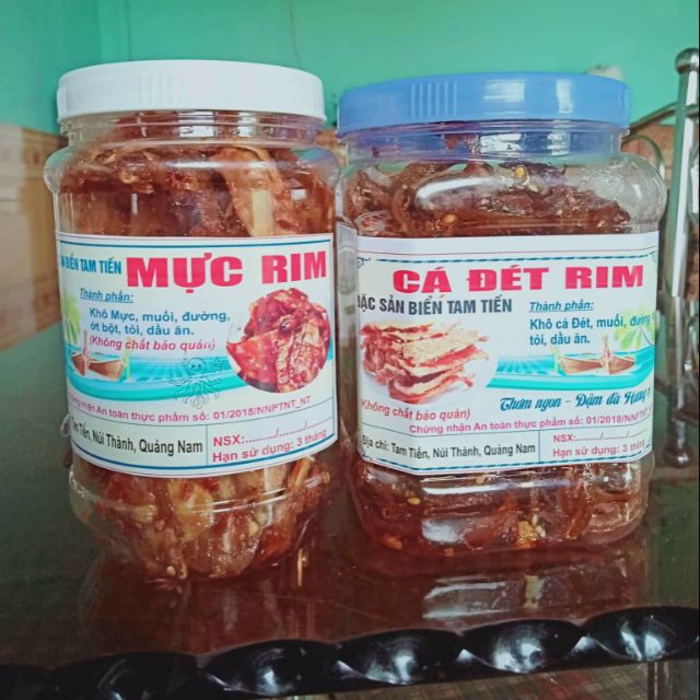 Đặc sản quảng Nam combo 2 hủ cá cơm rim và mực rim105k