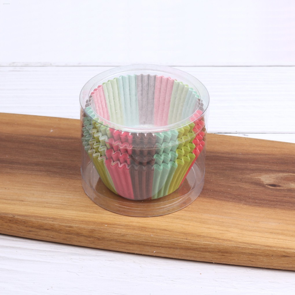 Set 100 cốc giấy lót làm bánh cupcake chống dính tiện lợi