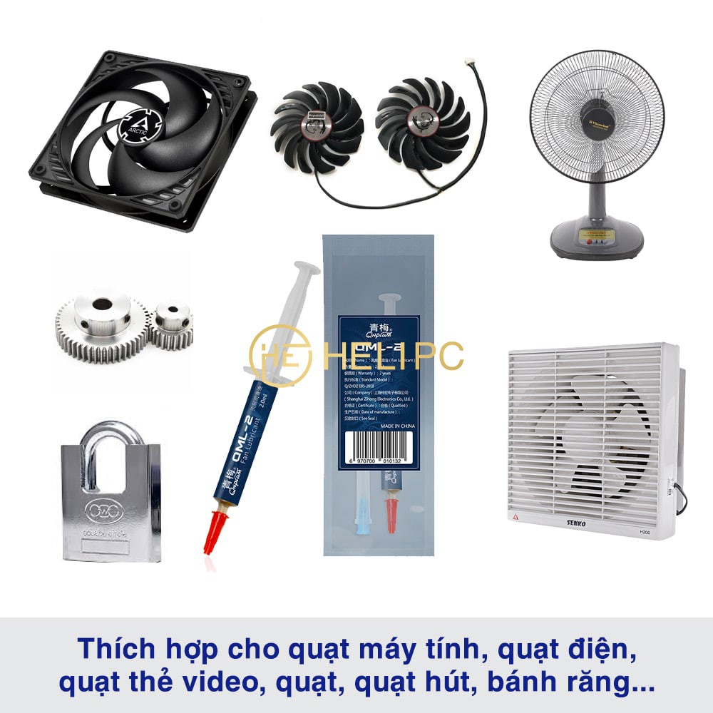 Dầu tra quạt tản nhiệt máy tính QML-2 Fan Lubricant chính hãng Qnplum 2ml