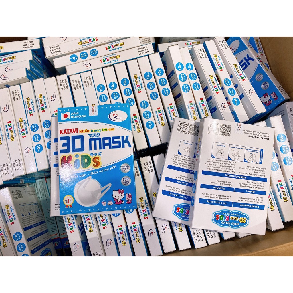 Khẩu trang 3d mask trẻ em công nghệ nhật hộp 10 cái | BigBuy360 - bigbuy360.vn