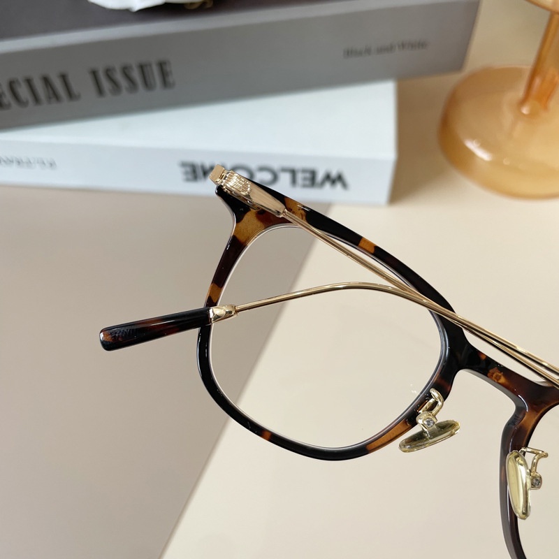 Kính giả cận thời trang nam nữ cao cấp dáng vuông Unisex gọng kim loại mảnh cá tính chống tia UV bảo vệ mắt LUMINA 089