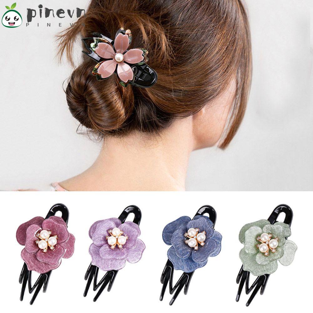 Kẹp Tóc Hoa Đính Ngọc Trai Nhân Tạo Thời Trang