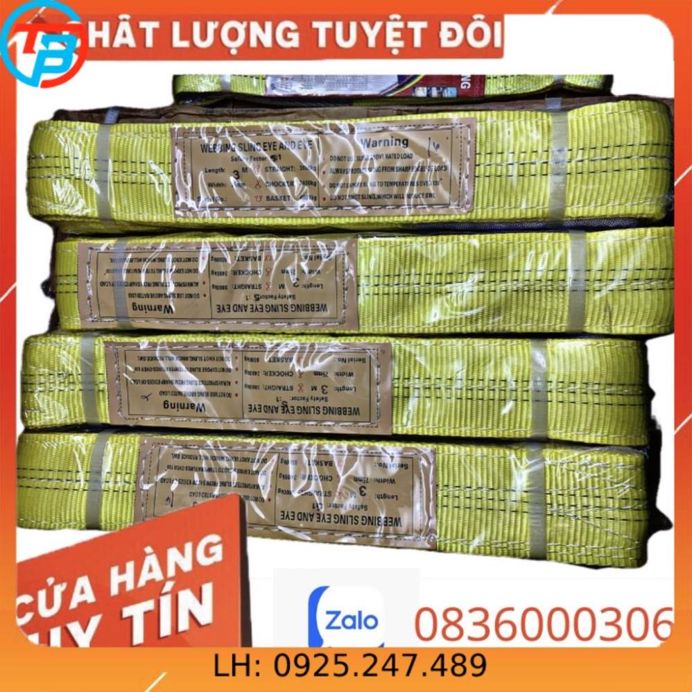 [GIÁ SỈ] Dây Cáp Vải Cẩu Hàng 3 Tấn (Dây Bẹ- Đủ Size)  - Cáp Thép Thái Bình Vina