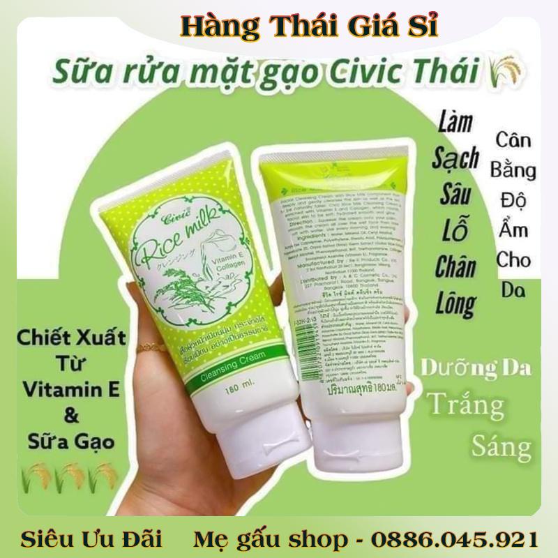 Sữa rửa mặt gạo Civic Rice Milk Thái Lan - Hàng Mới Về Date Xa