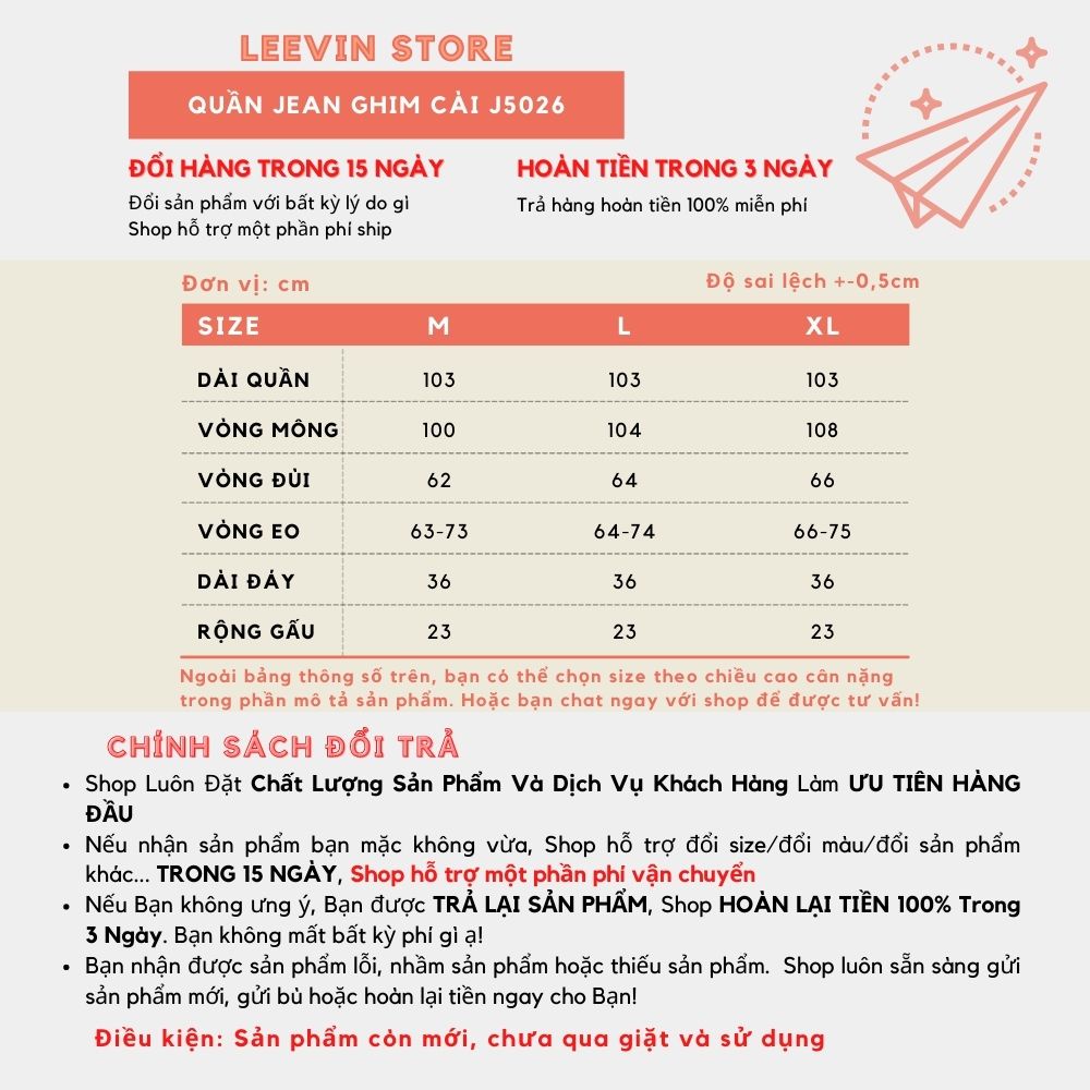 Quần Jean Nữ Ống Rộng GHIM CÀI Lưng Cao Ulzzang - Kiểu quần jeans nữ cạp cao Leevin Store - J5026