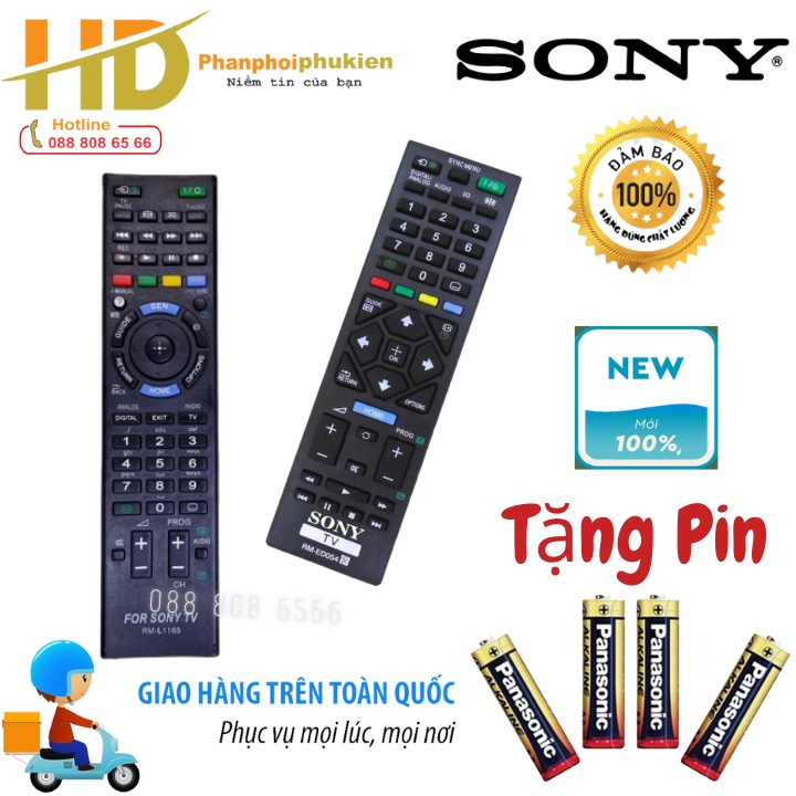 [FREESHIP 50K] REMOTE ĐIỀU KHIỂN SMART TV SONY RM-ED054 và RM-L1165 CHẤT LƯỢNG CAO