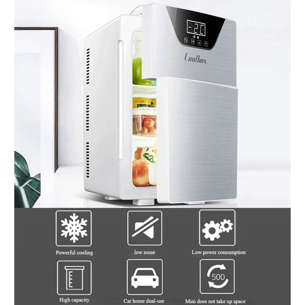 Libishop - Tủ lạnh mini di động xe hơi ô tô 20L màn hình LCD điều chỉnh độ