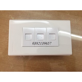 ổ cắm Lan 3 cổng Rj45 âm tường lắp mặt Panasonic